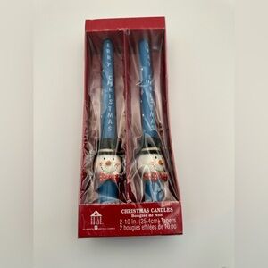 NEW Vintage American Greetings 10" Snowman Taper Candles Merry Christmas